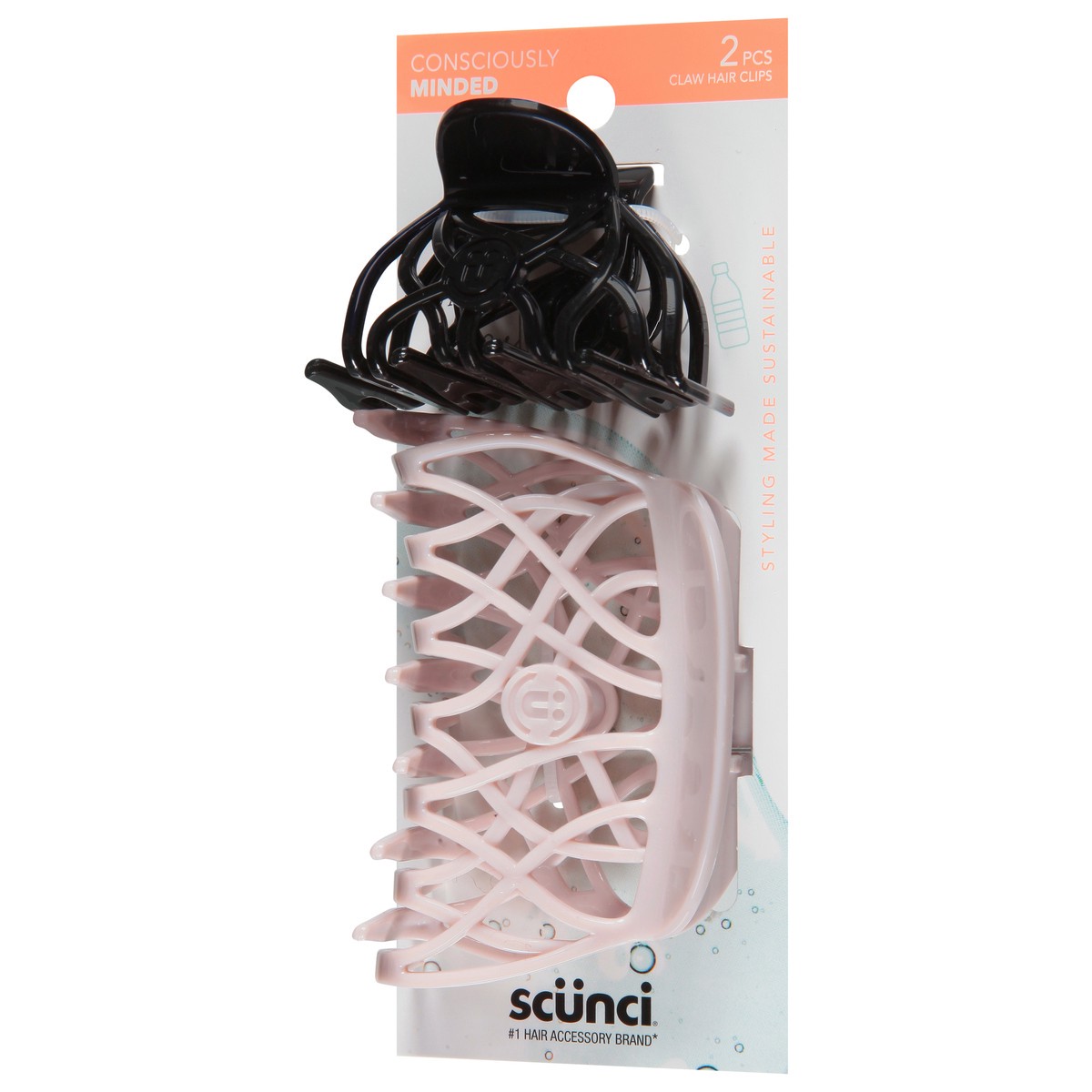 slide 3 of 9, scünci Consciously Minded Claw Hair Clips 2 ea, 2 ct