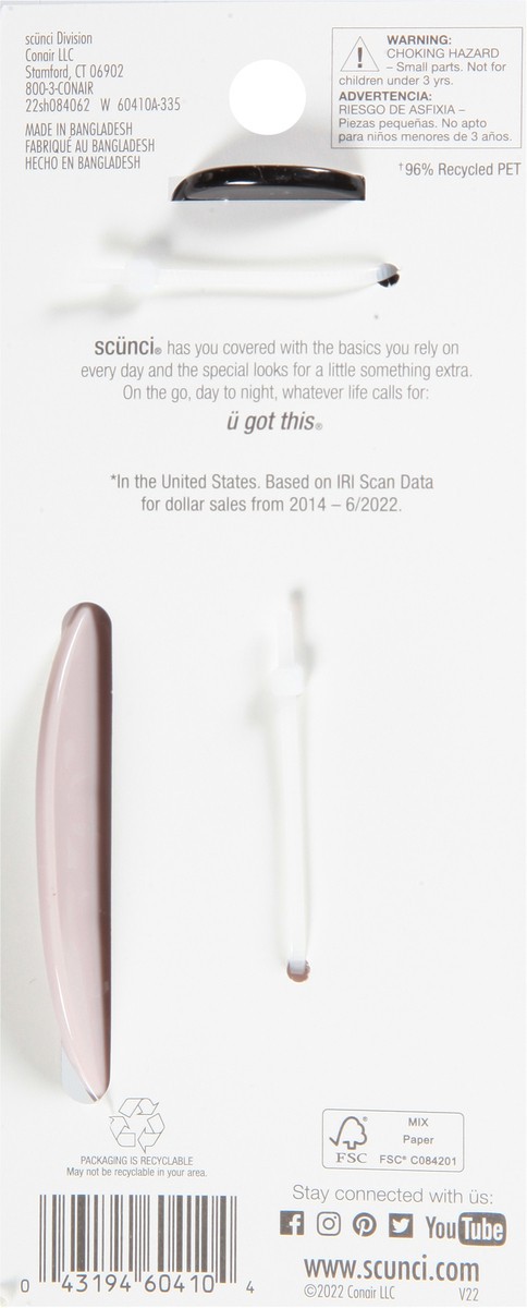 slide 5 of 9, scünci Consciously Minded Claw Hair Clips 2 ea, 2 ct