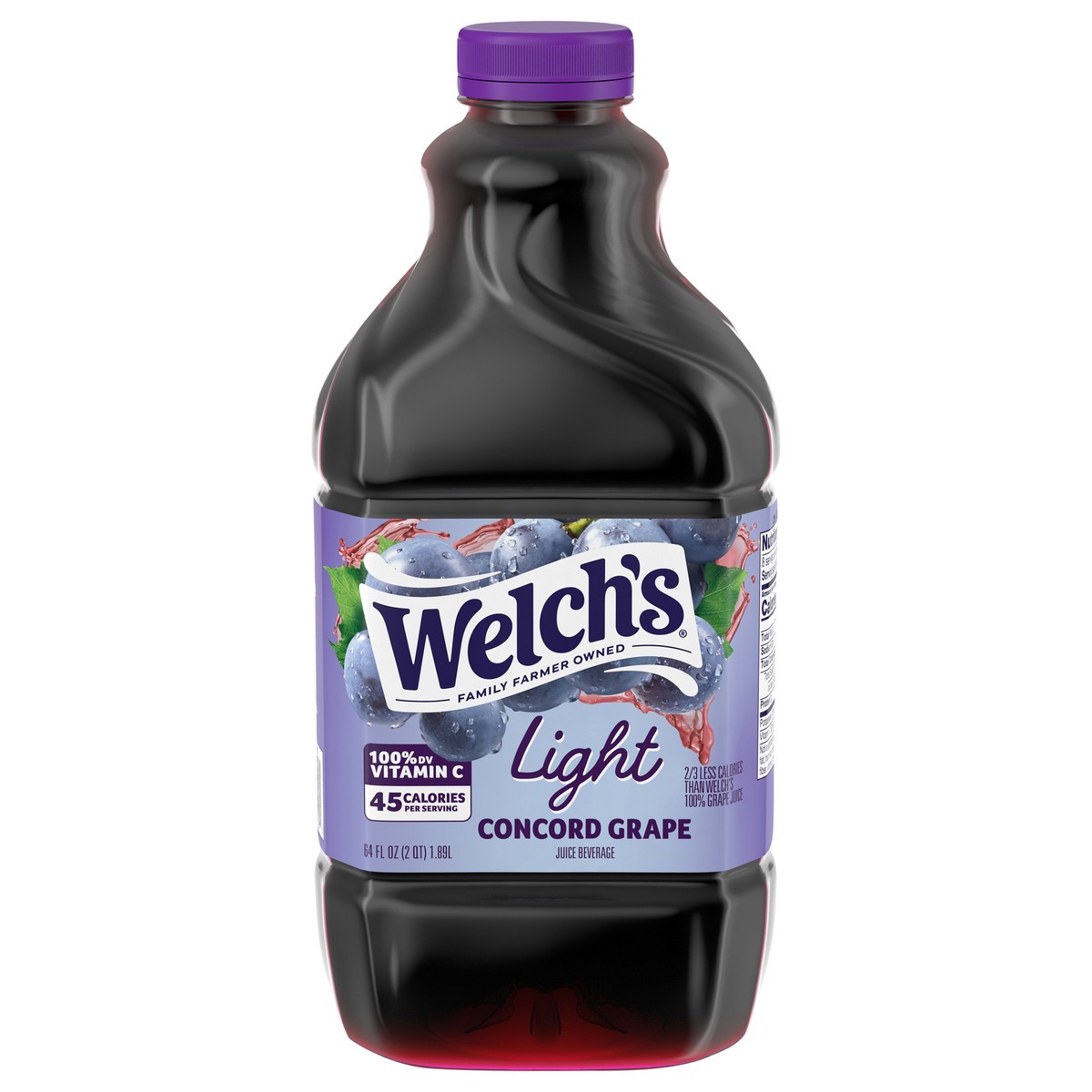 slide 1 of 4, Welch's Light Concord Grape Juice Beverage, 64 fl oz Bottle, 64 fl oz