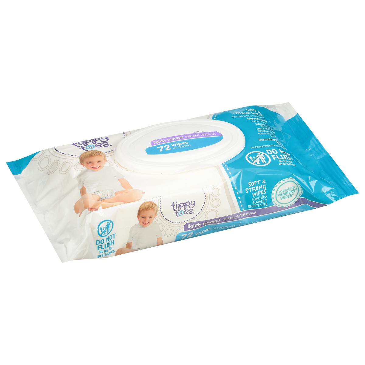 slide 5 of 10, Tippy Toes Soft & Strong Lightly Scented Wipes 72 ea, 72 ct