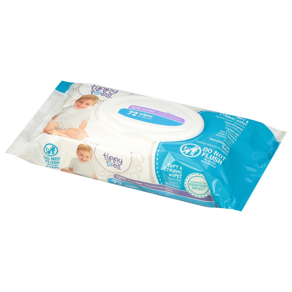 slide 6 of 10, Tippy Toes Soft & Strong Lightly Scented Wipes 72 ea, 72 ct