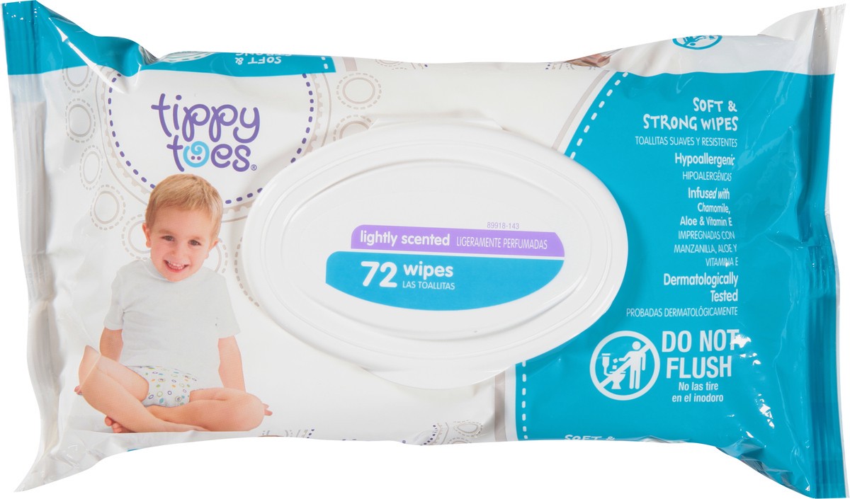 slide 8 of 10, Tippy Toes Soft & Strong Lightly Scented Wipes 72 ea, 72 ct