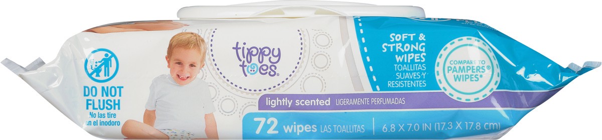 slide 2 of 10, Tippy Toes Soft & Strong Lightly Scented Wipes 72 ea, 72 ct