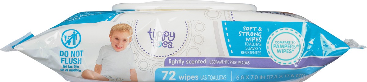 slide 3 of 10, Tippy Toes Soft & Strong Lightly Scented Wipes 72 ea, 72 ct