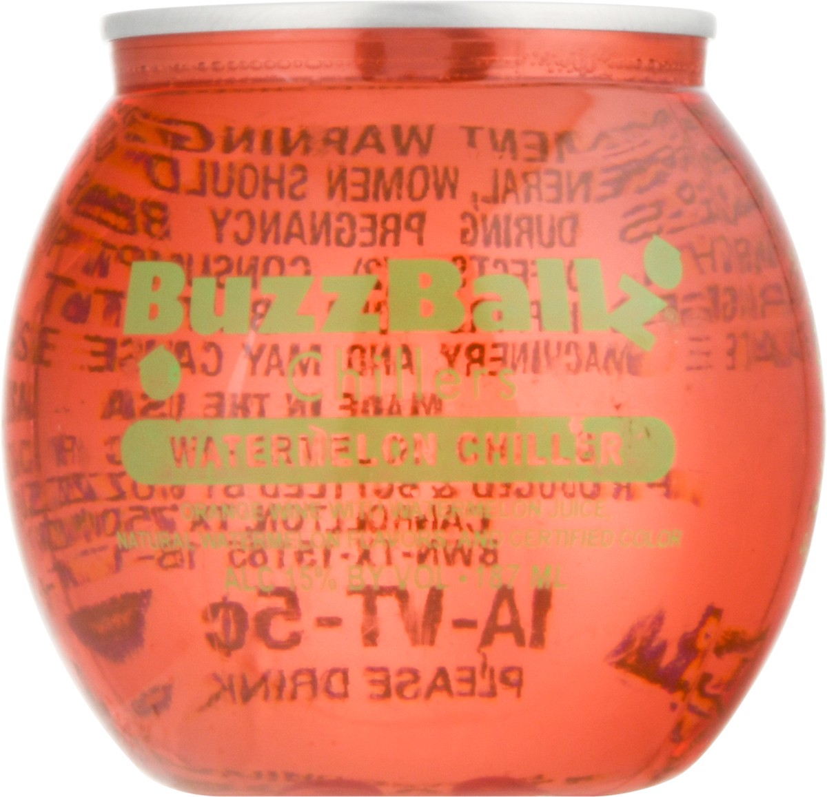 slide 1 of 9, BuzzBallz Watermelon Chillers 187 ml, 187 ml