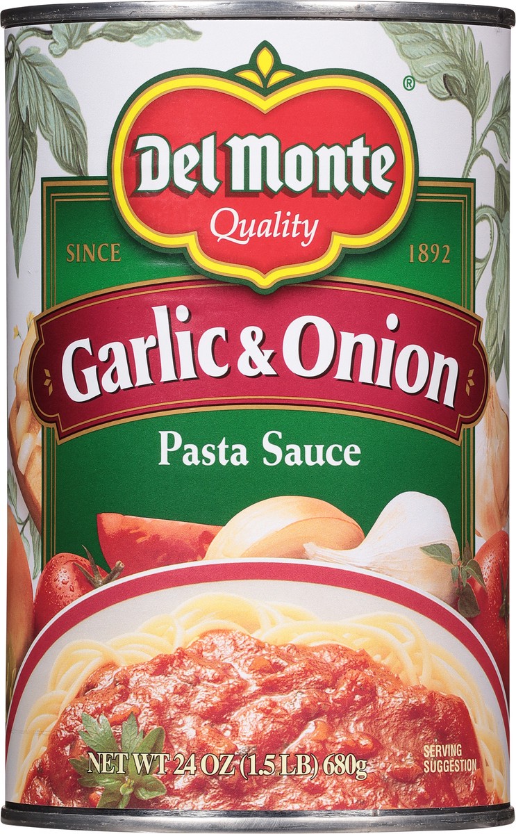 slide 4 of 9, Del Monte Spaghetti Sauce Garlic And Onion, 24 oz