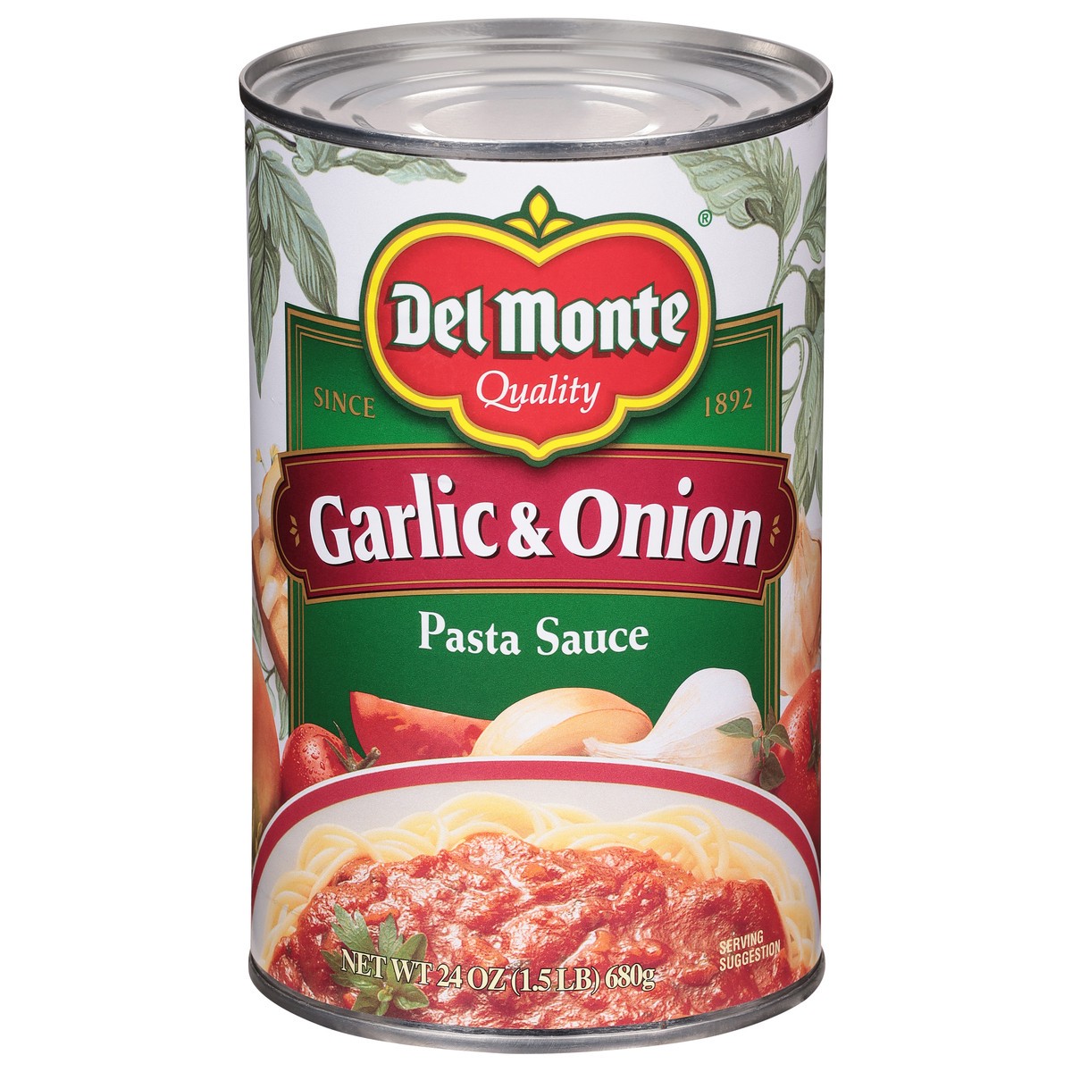 slide 1 of 9, Del Monte Spaghetti Sauce Garlic And Onion, 24 oz