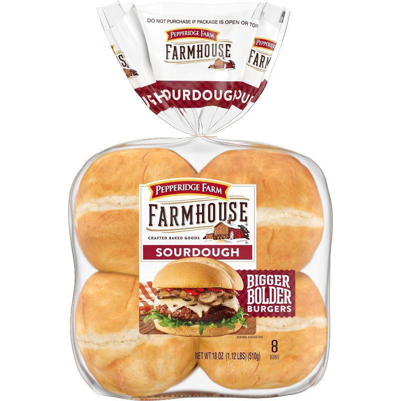 slide 1 of 5, Pepperidge Farm Sourdough Hamburger Buns, 8 ct; 18 oz