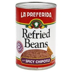 La Preferida Beans Refried Spicy Chipotle- 16 oz