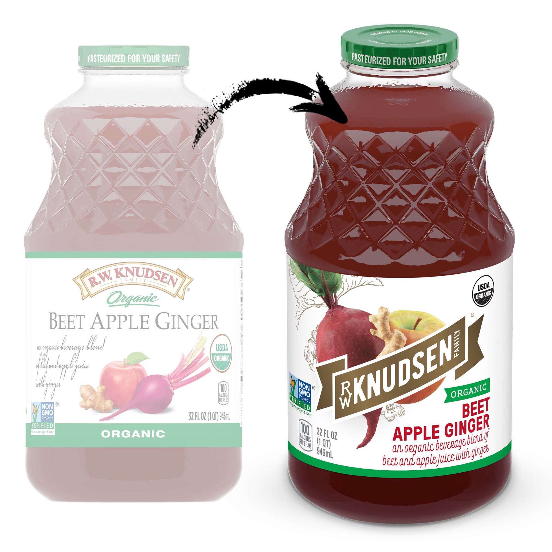 slide 4 of 5, R.W. Knudsen Organic Beet Apple Ginger Juice 32 fl oz, 32 fl oz