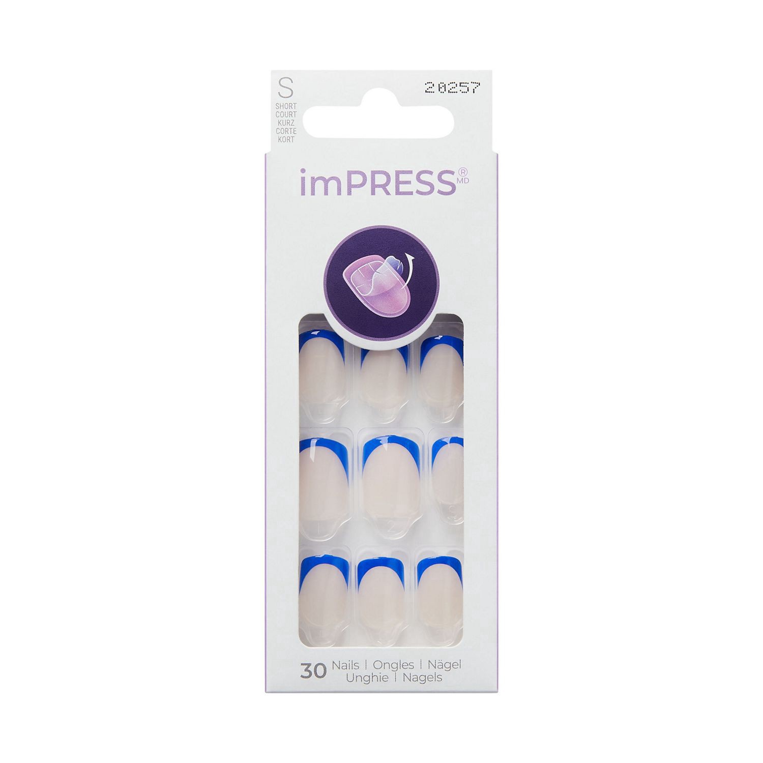 slide 1 of 1, KISS NAIL Ks Impress Nails, All Day Long, 1 ct