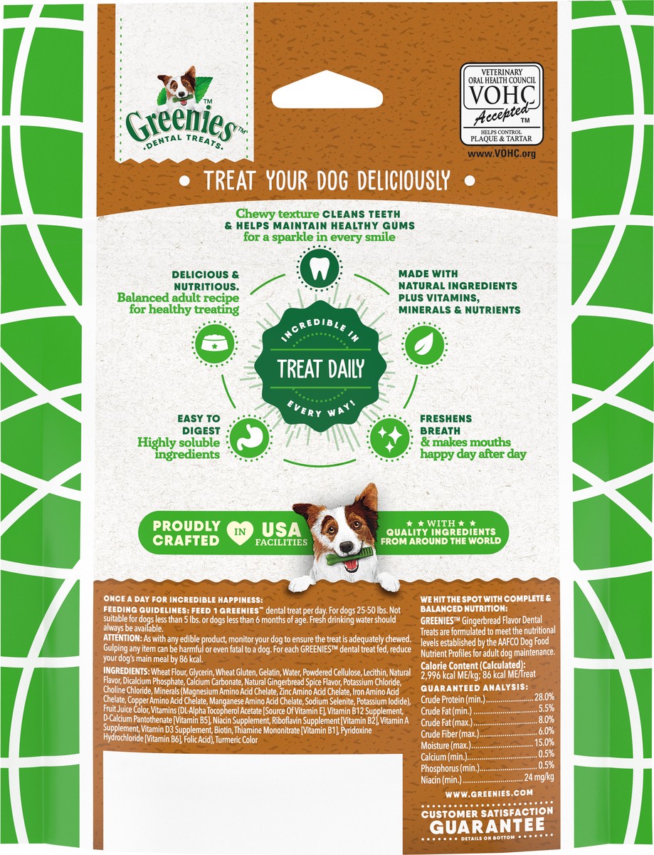 slide 12 of 15, Greenies Regular Dental Gingerbread Flavor Dog Treats 6 ea, 6 Oz