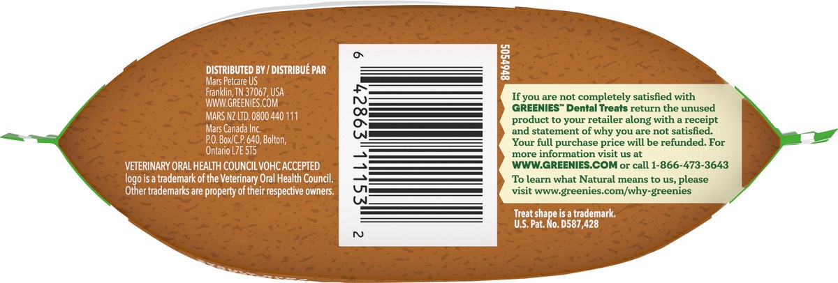 slide 9 of 15, Greenies Regular Dental Gingerbread Flavor Dog Treats 6 ea, 6 Oz