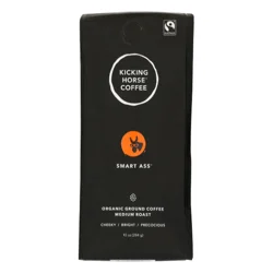 Kicking Horse Coffee Smart Ass Organic Ground Medium Roast Coffee 10 oz