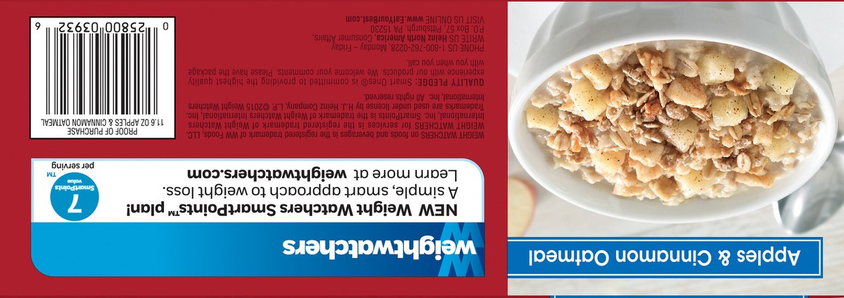 slide 12 of 12, Smart Ones Weight Watchers Smart Ones(r) Tasty American Favorites Apples & Cinnamon Oatmeal 11.6 oz Box, 2 ct