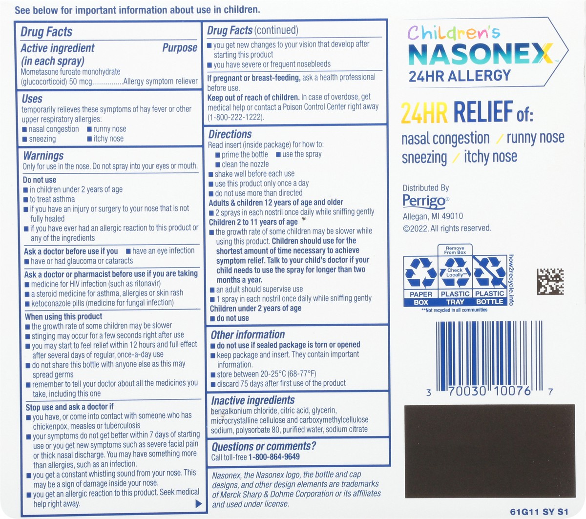 slide 8 of 9, Nasonex Children's Full Prescription Strength Allergy + Congestion 0.34 fl oz, 0.34 fl oz