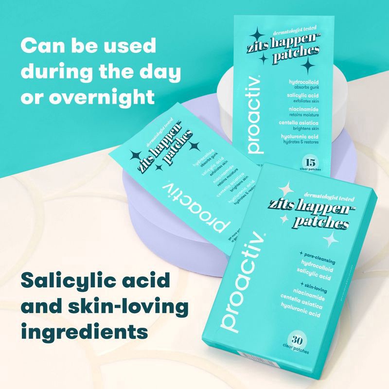 slide 4 of 6, proactiv Zits Happen Clear Patches 30 Each, 30 ct