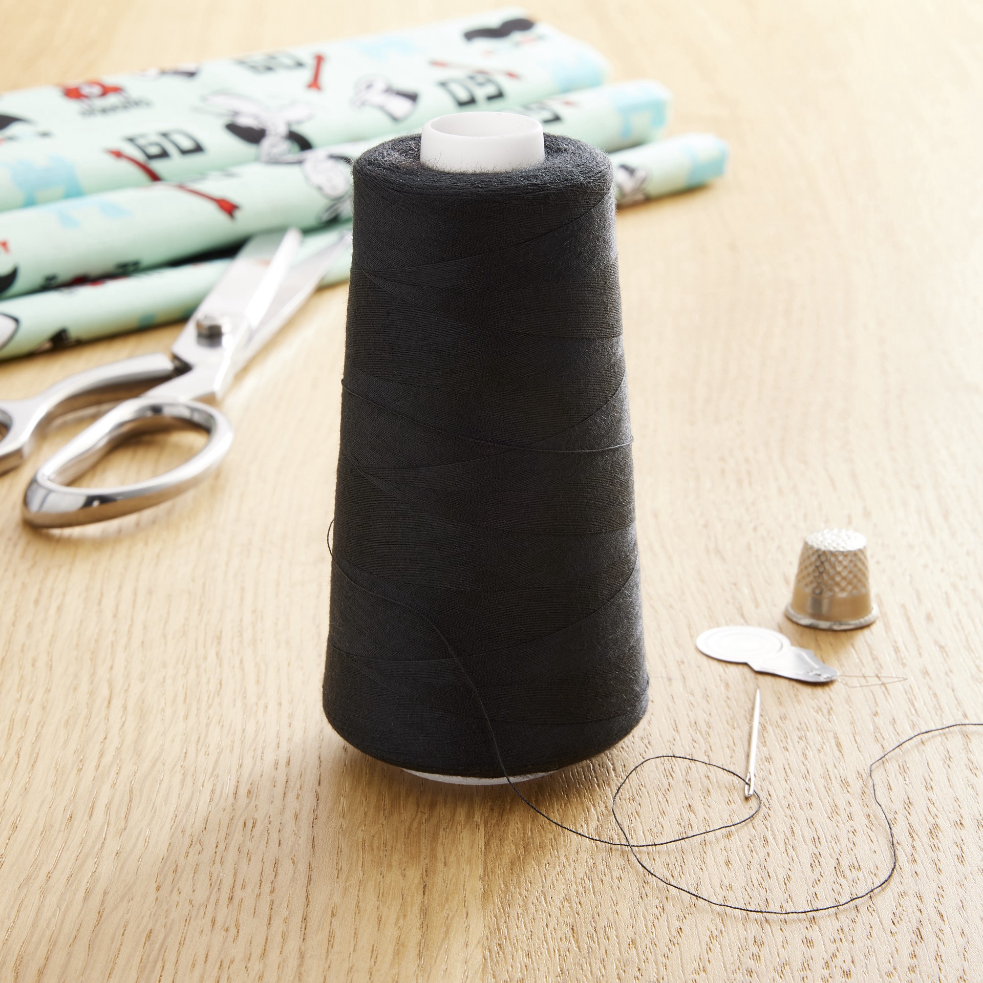 slide 2 of 5, Coats Surelock Black Thread Cone, 3000 yd