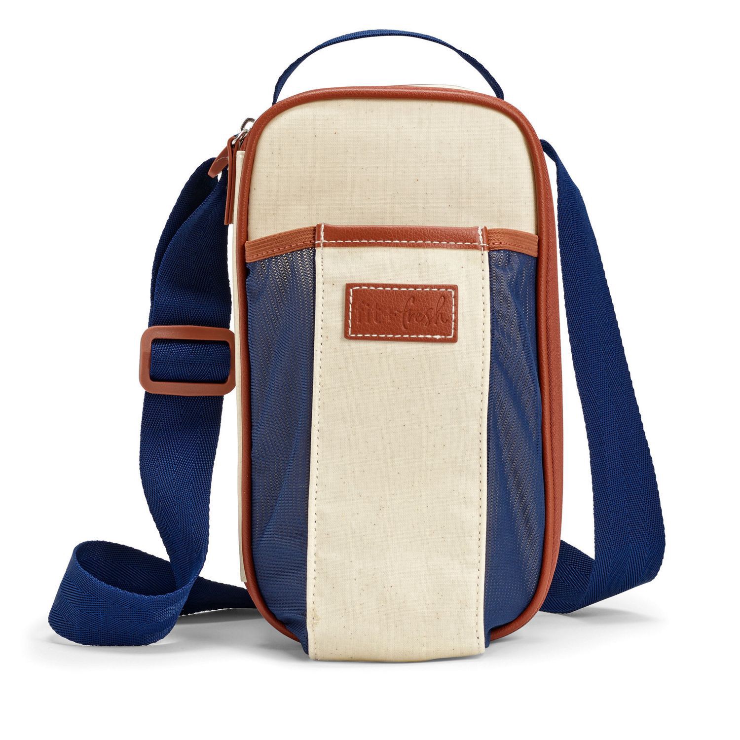 slide 1 of 1, FIT & FRESH 4 Can Canvas Bottle Bag, 1 ct