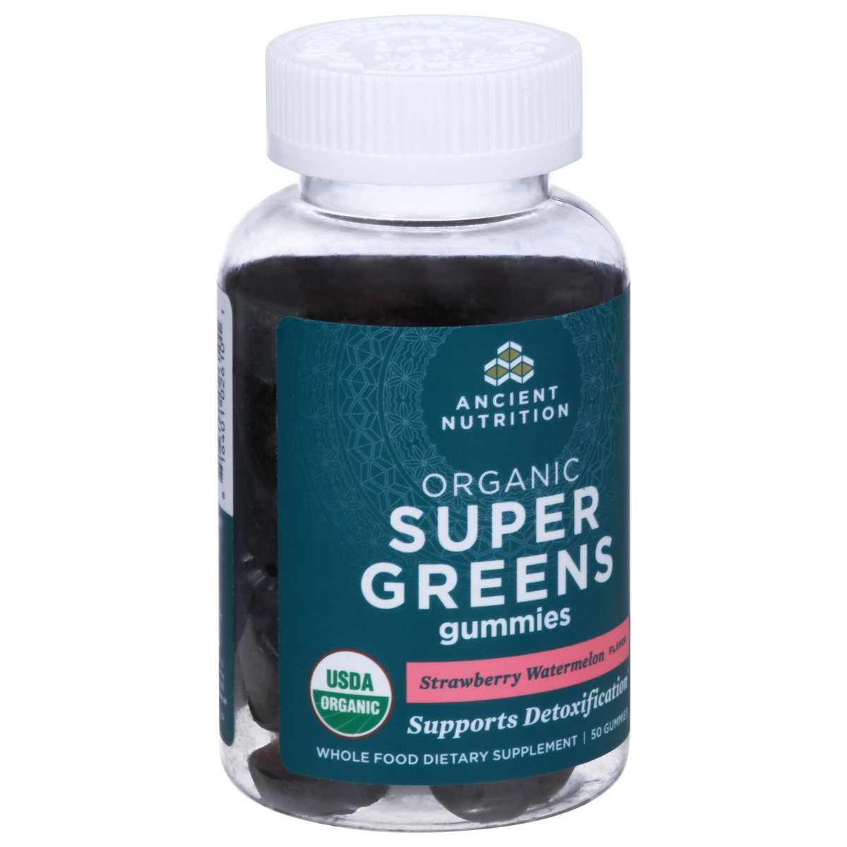 slide 2 of 9, Ancient Nutrition Organic Supergreens Gummies, 50 ct