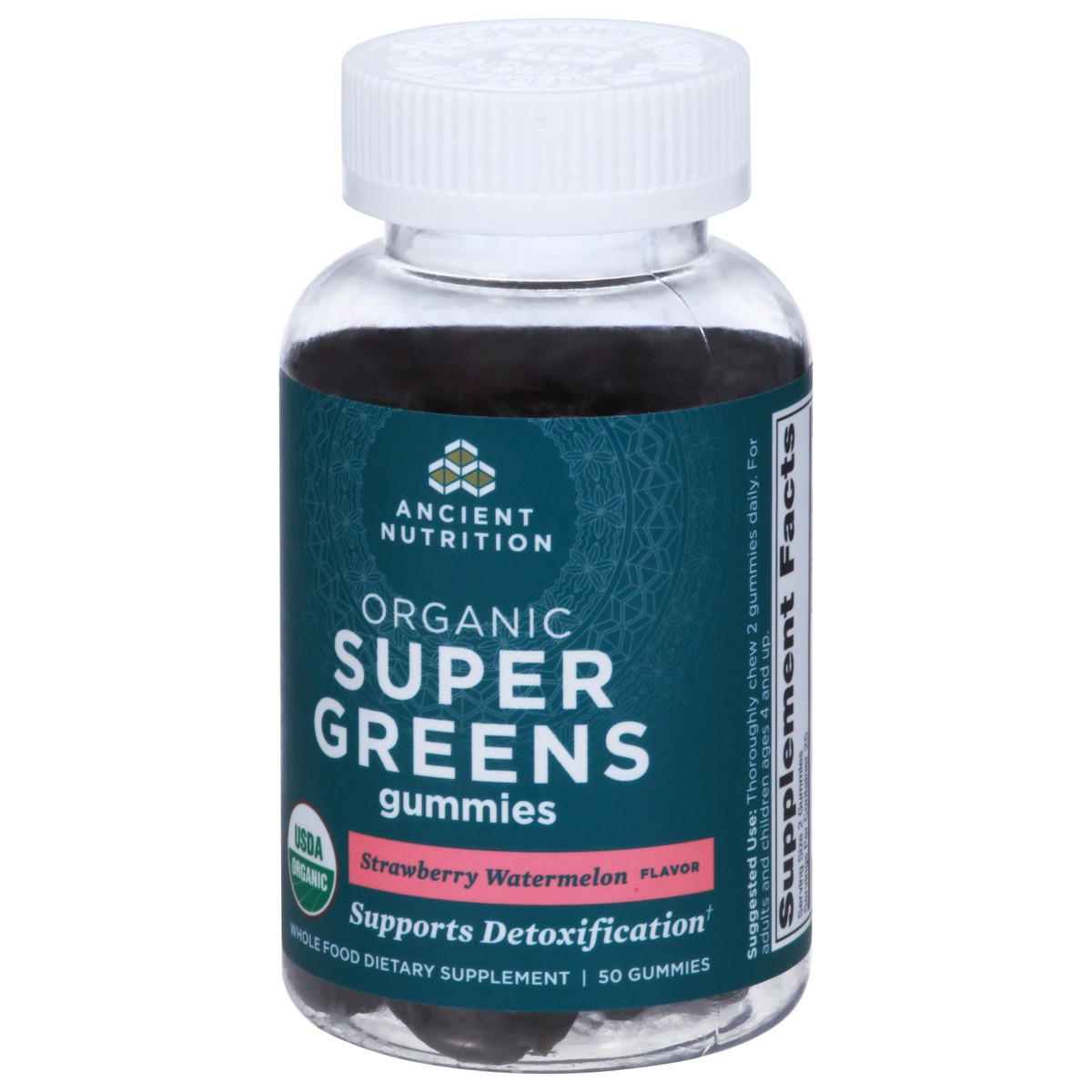 slide 5 of 9, Ancient Nutrition Organic Supergreens Gummies, 50 ct