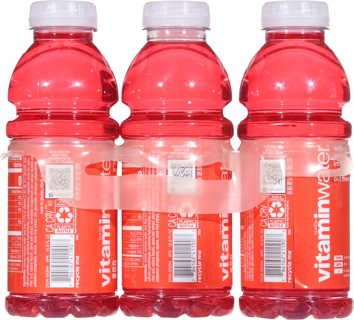 slide 10 of 14, vitaminwater zero sugar power c Bottles, 16.9 fl oz, 6 Pack, 6 ct; 16.9 fl oz