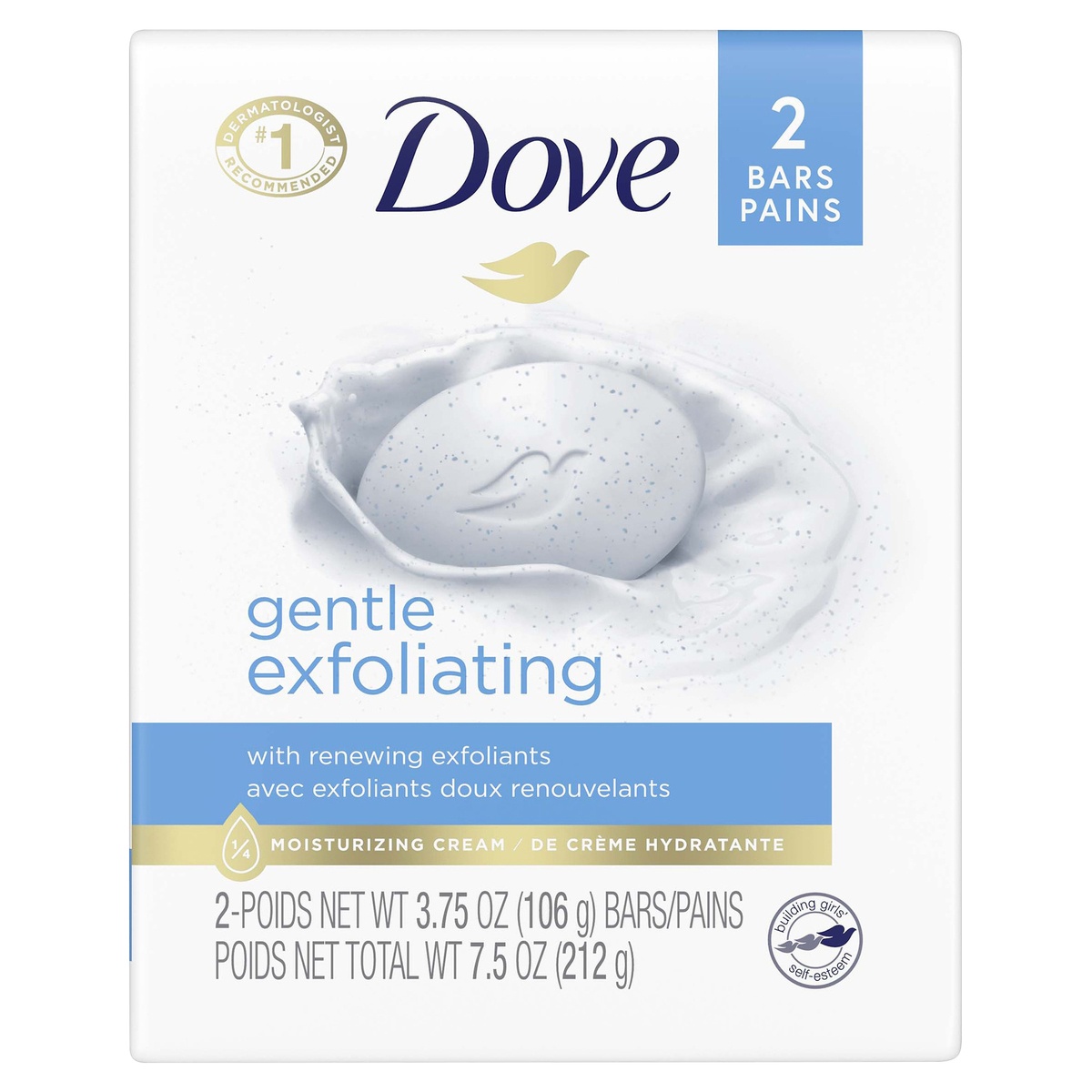 slide 1 of 1, Dove Gentle Exfoliating Beauty Bar, 2 ct; 4 oz