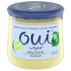 Oui by Yoplait French Style Key Lime Whole Milk Yogurt, 5 OZ Jar