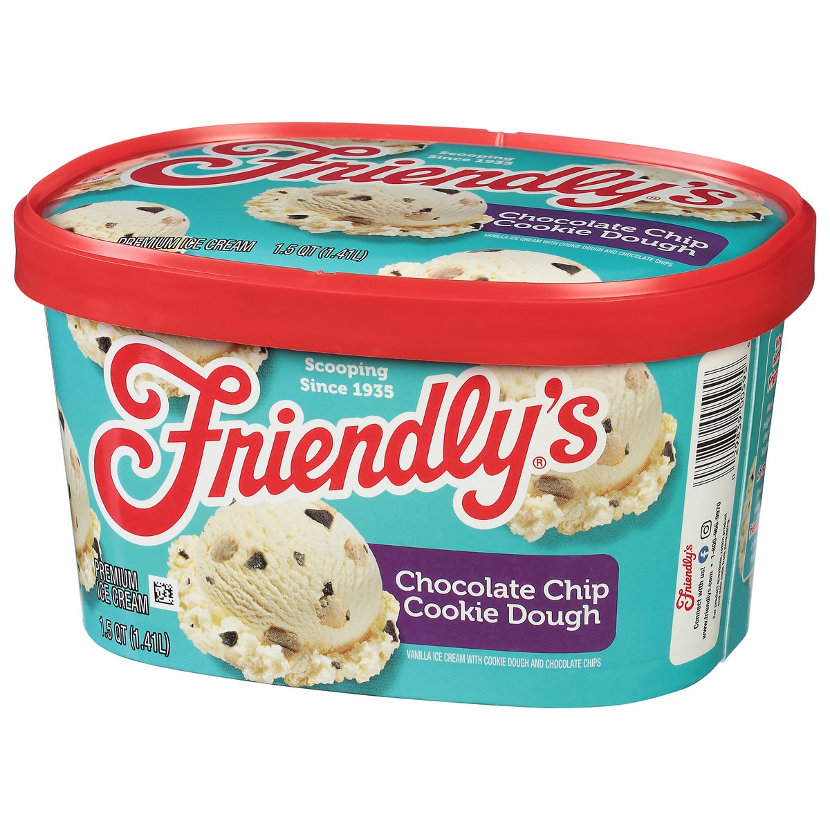 slide 3 of 9, Friendly's Chocolate Cookie Dough Ice Cream, 48 oz