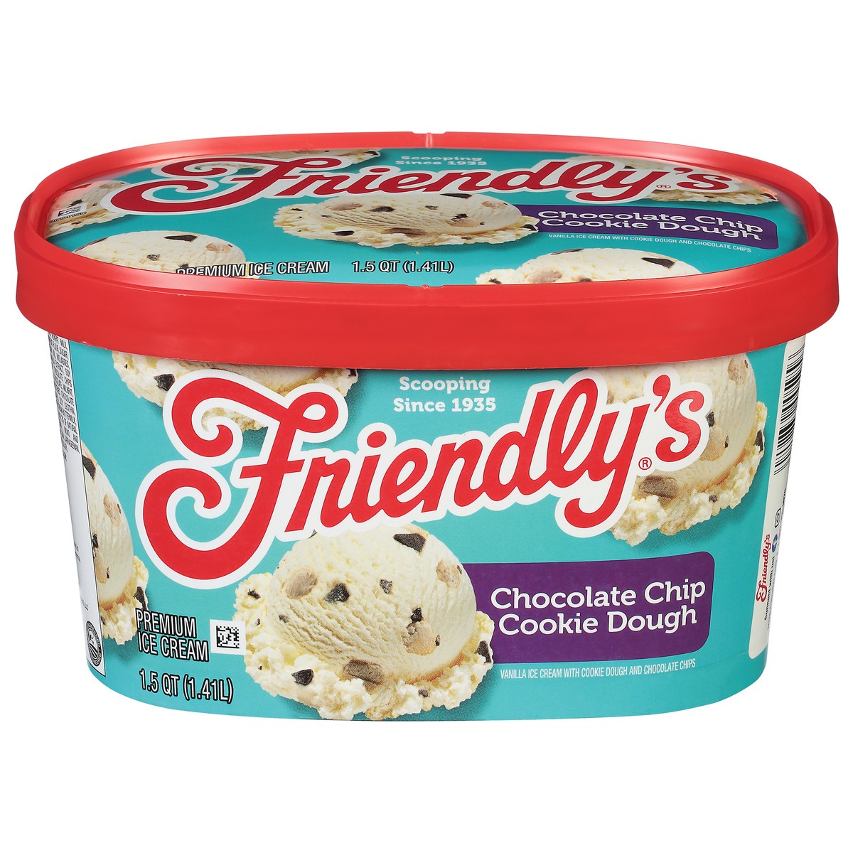 slide 1 of 9, Friendly's Chocolate Cookie Dough Ice Cream, 48 oz