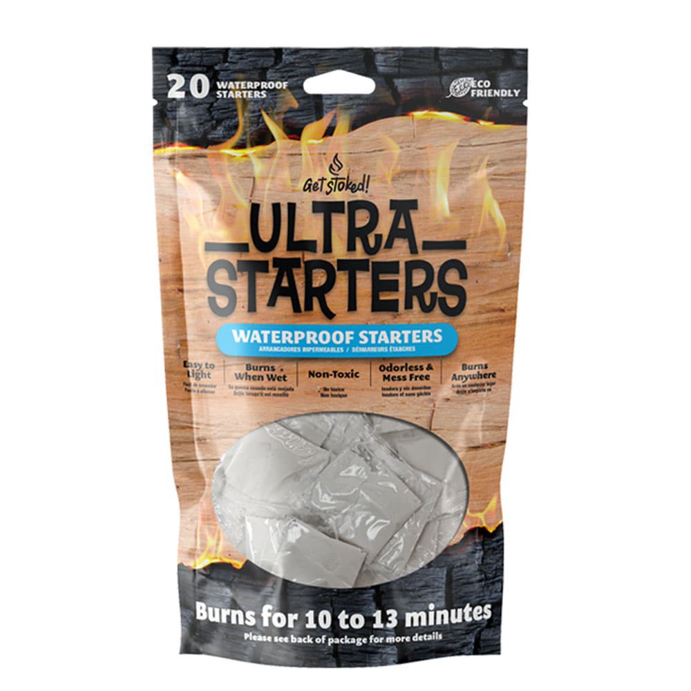 slide 1 of 1, Get Stoked Ultra Starters - Waterproof Starters, 20 ct