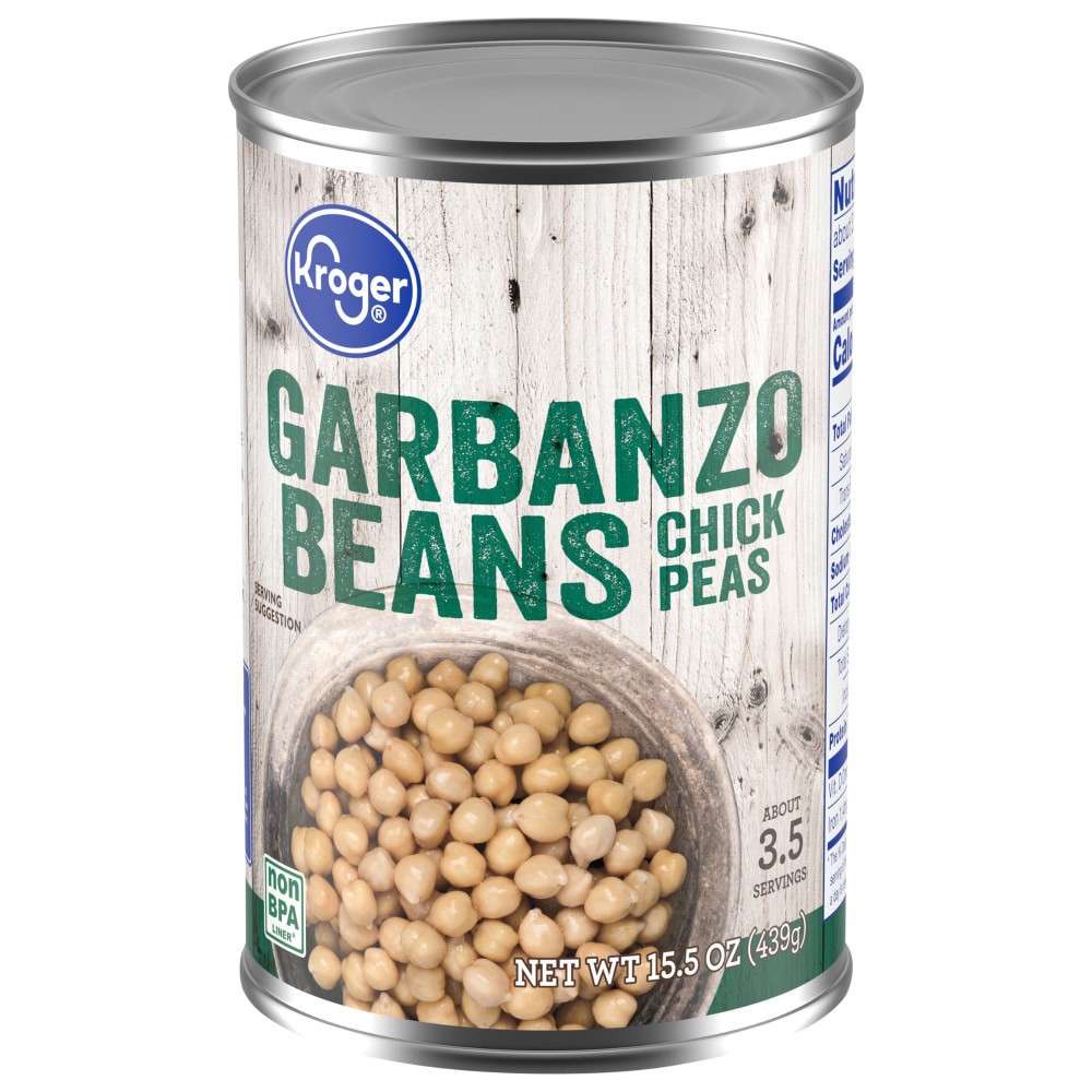slide 3 of 4, Kroger Garbanzo Beans Chick Peas, 15.5 oz