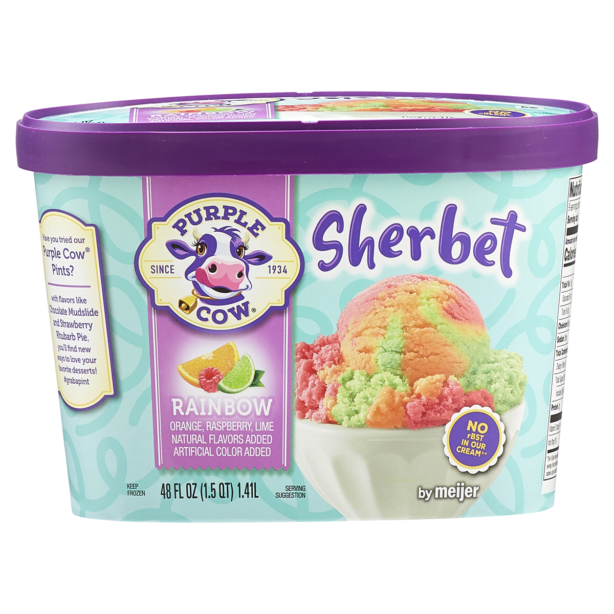 slide 1 of 1, Purple Cow Sherbet Rainbow 48 Oz, 48 oz
