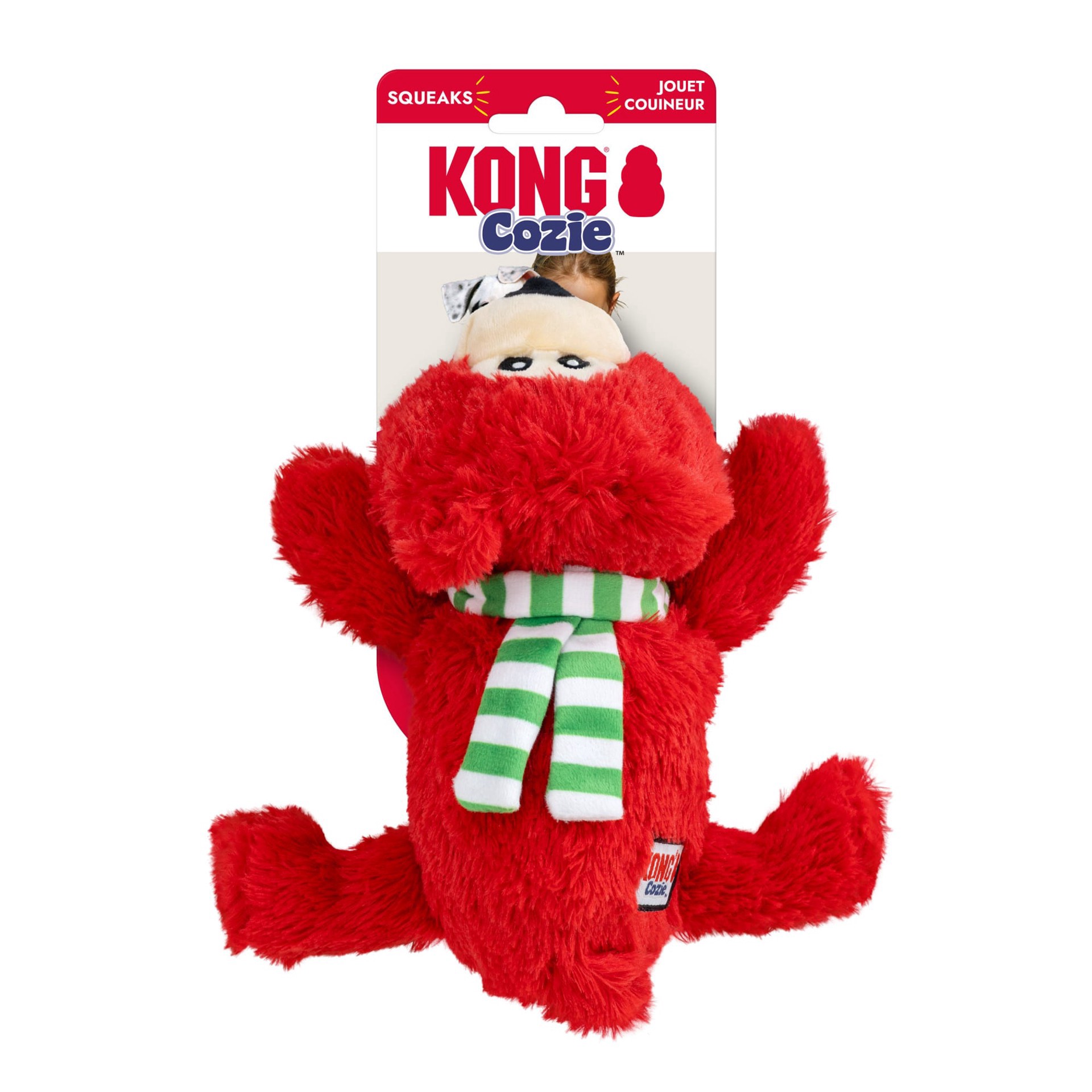 slide 1 of 1, KONG Holiday Cozie Bear Red Dog Toy, Medium, MED