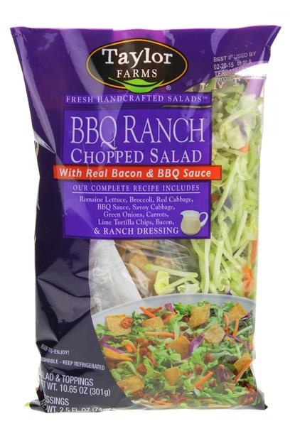 slide 1 of 1, Taylor Farms BBQ Ranch Chopped Salad, 10.65 oz