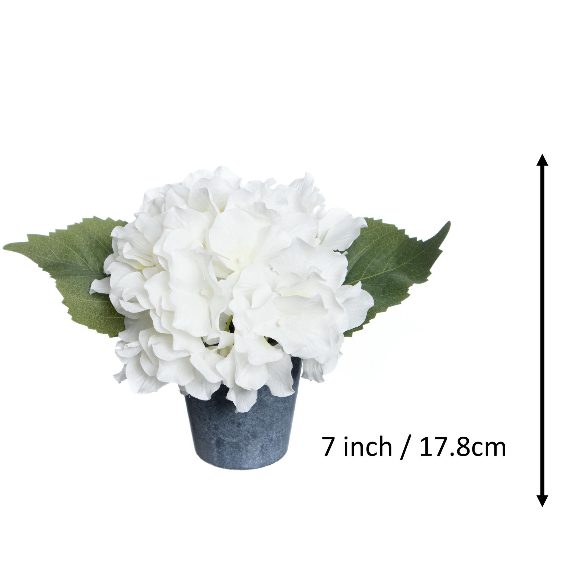slide 2 of 3, 10" Premade White Hydrangea Potted Plant By Ashland, 7 in x 10 in x 7 in