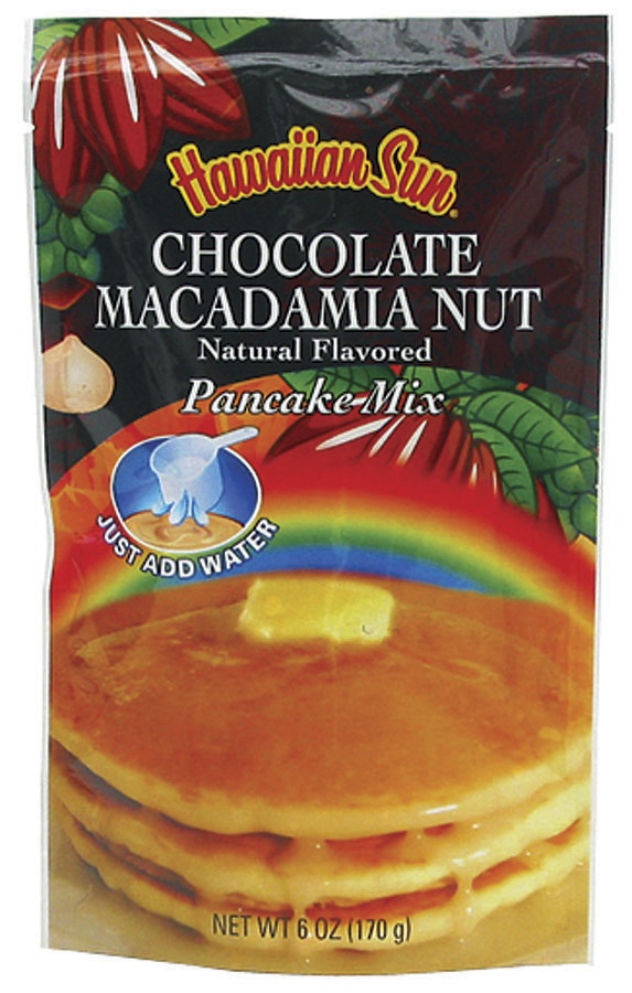 slide 1 of 1, Hawaiian Sun Chocolate Macadamia Nut Pancake Mix, 6 oz