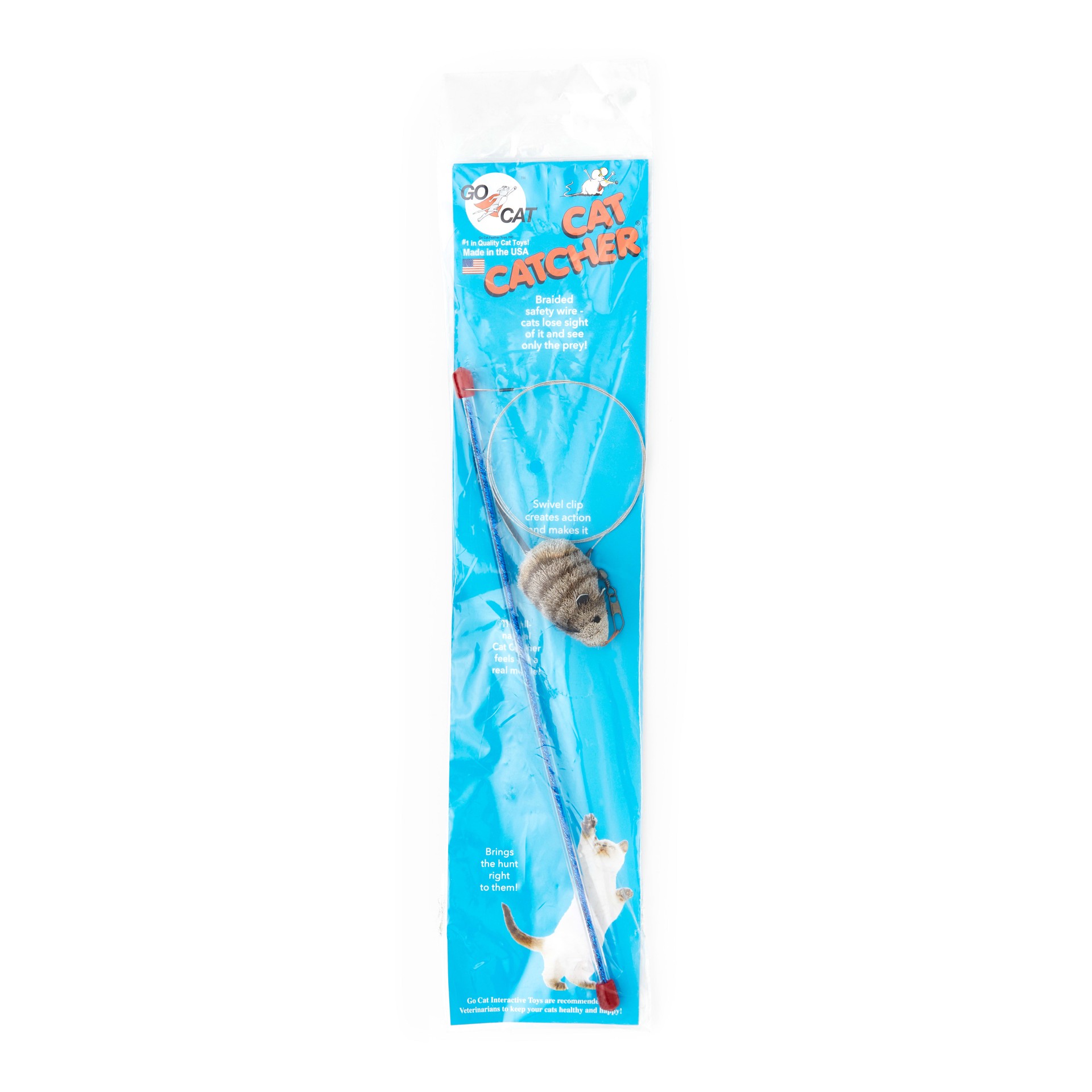 slide 1 of 1, Go Cat Go Teaser Cat Catcher Wand Cat Toy, 1 ct