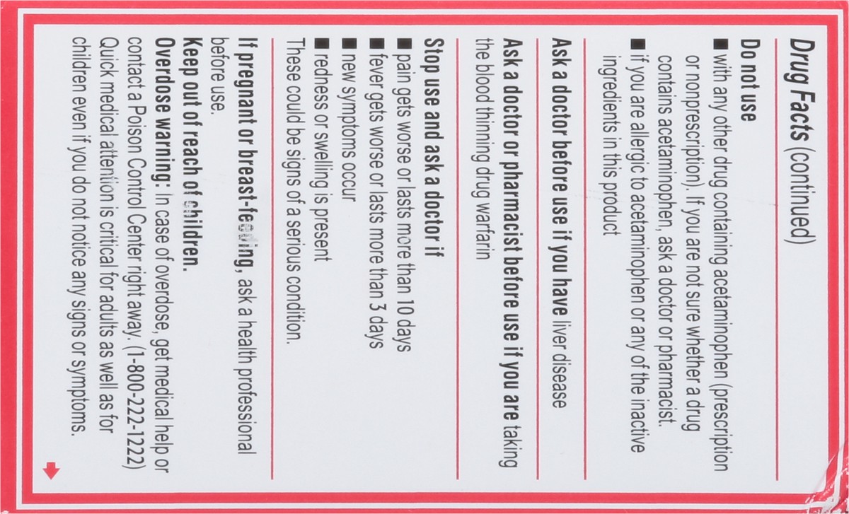 slide 3 of 9, Tylenol Extra Strength Caplets, Fever Reducer and Pain Reliever, 500 mg, 50 Count, 50 ct