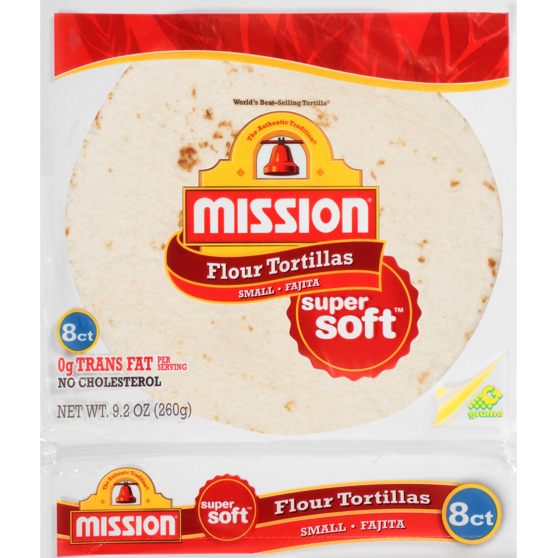 slide 1 of 1, Mission Small Fajita Flour Tortillas 8 Cut Bag, 6 ct