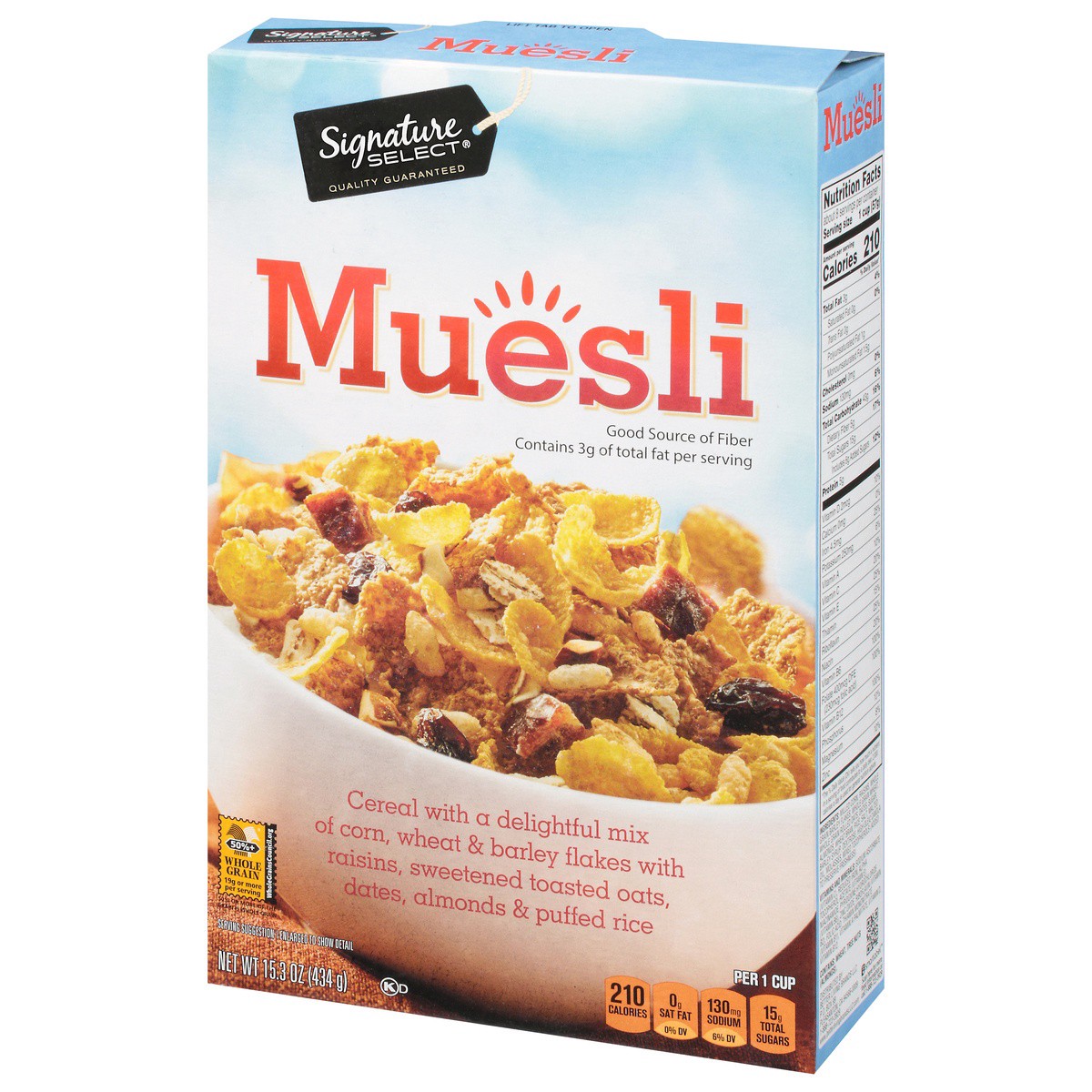slide 3 of 9, Signature Select Muesli Cereal 15.3 oz, 15.3 oz