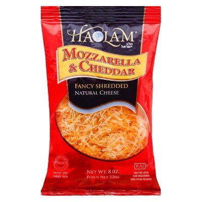 slide 1 of 3, Haolam Shredded Cheddar Cheese, 8 oz