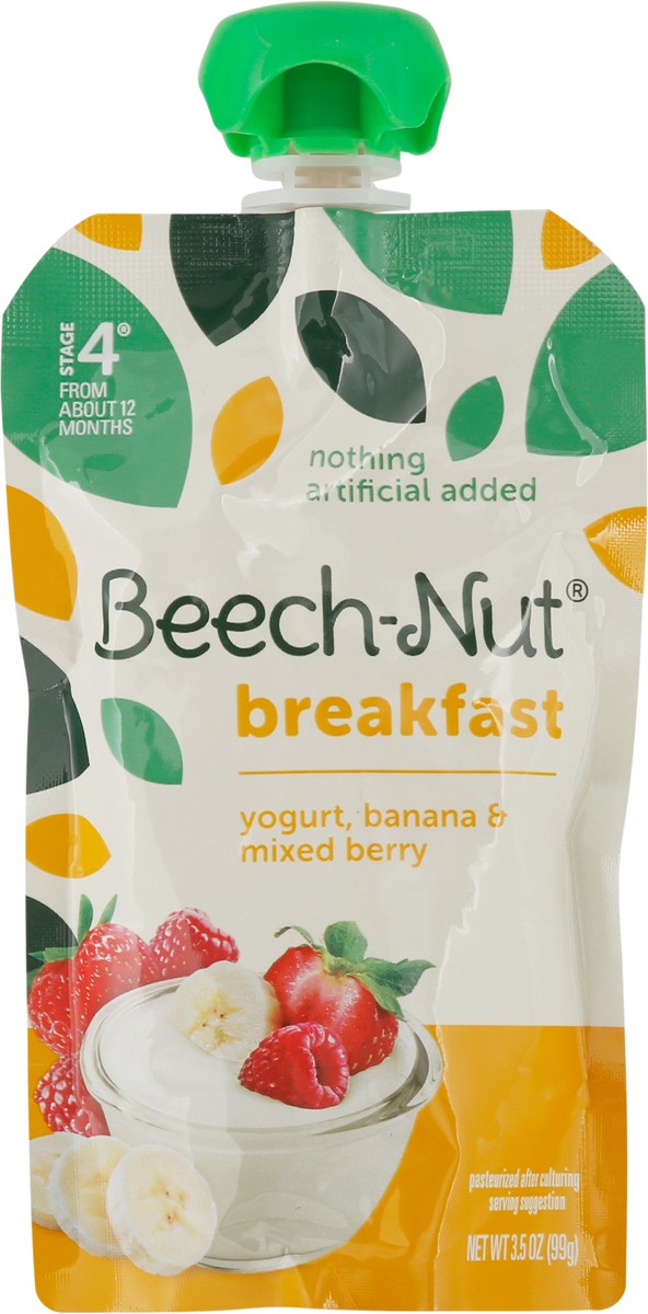 slide 6 of 9, Beech-Nut Stage 4 (from About 12 Months) Breakfast Yogurt, Banana & Mixed Berry 3.5 oz, 3.5 oz