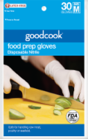 slide 1 of 1, Good Cook Disposable Nitrile Food Prep Gloves White, 30 ct