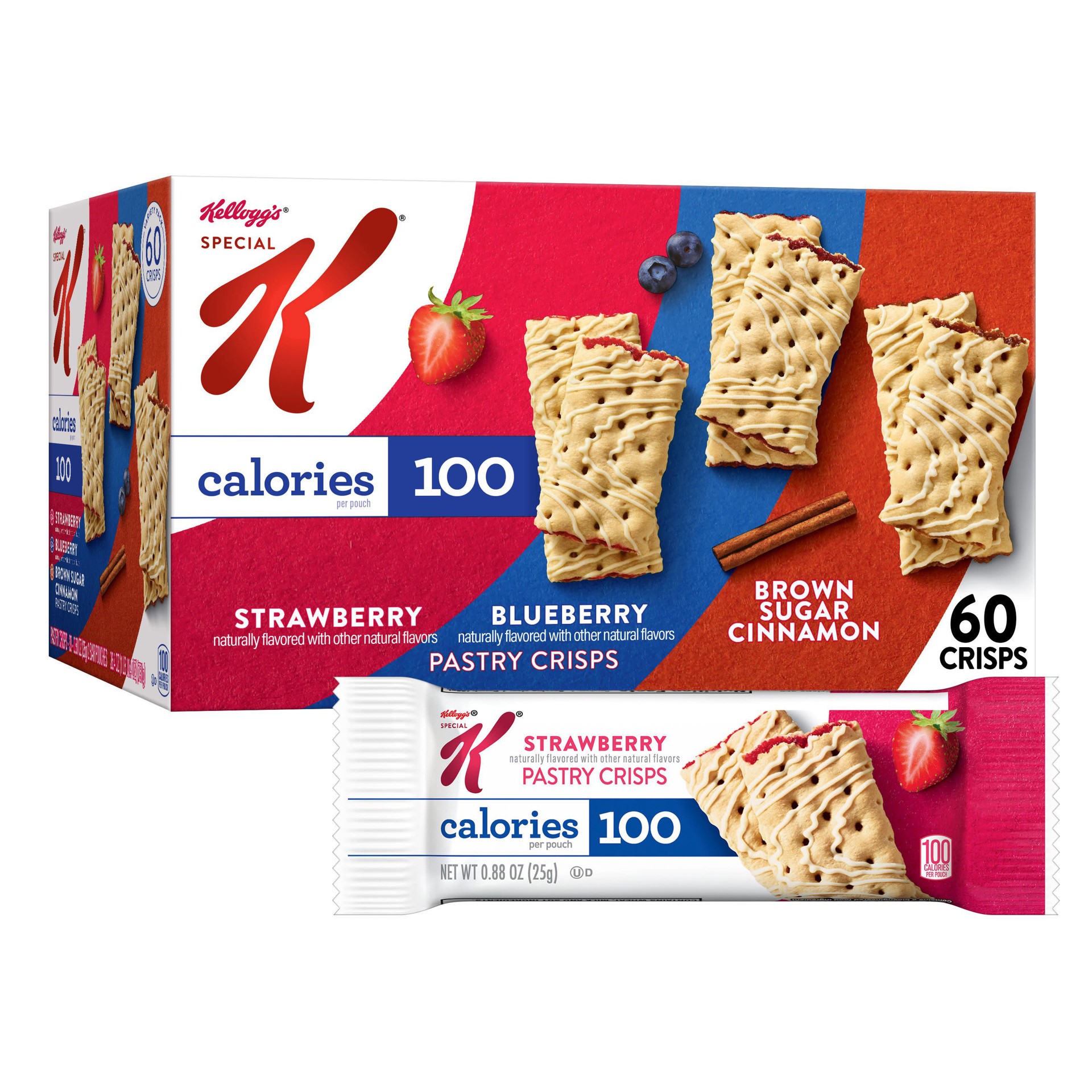 slide 1 of 5, Special K Kellogg's Special K Pastry Crisps, Variety Pack, 26.4 oz, 30 Count, 26.4 oz