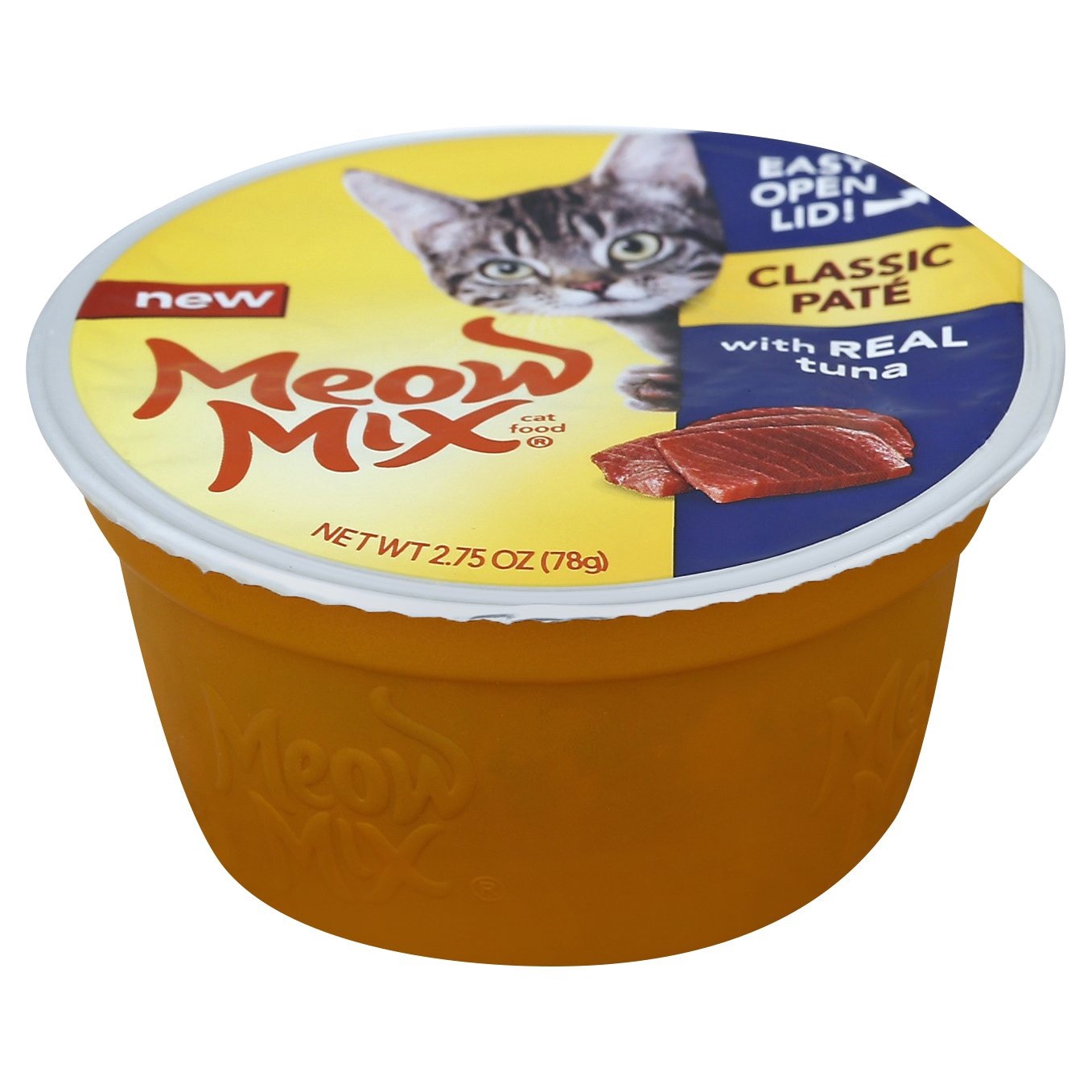 slide 1 of 2, Meow Mix Pate With Real Tuna Wet Cat Food, 2.75 oz