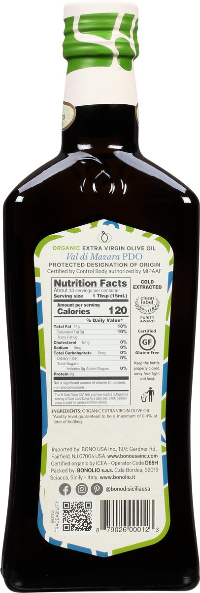 slide 5 of 9, Bono Sicilian Extra Virgin Organic Olive Oil 16.9 fl oz, 16.9 fl oz