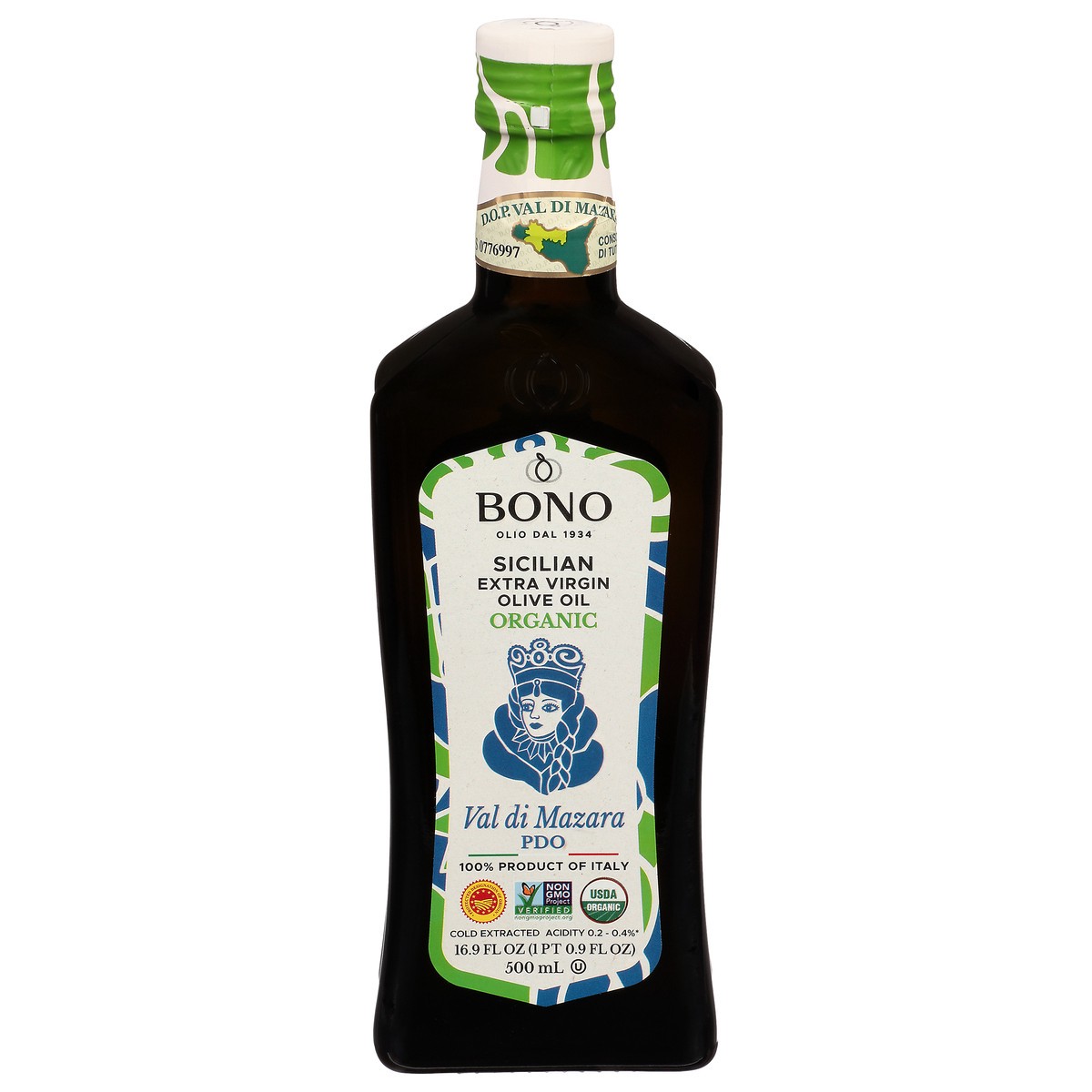 slide 1 of 9, Bono Sicilian Extra Virgin Organic Olive Oil 16.9 fl oz, 16.9 fl oz