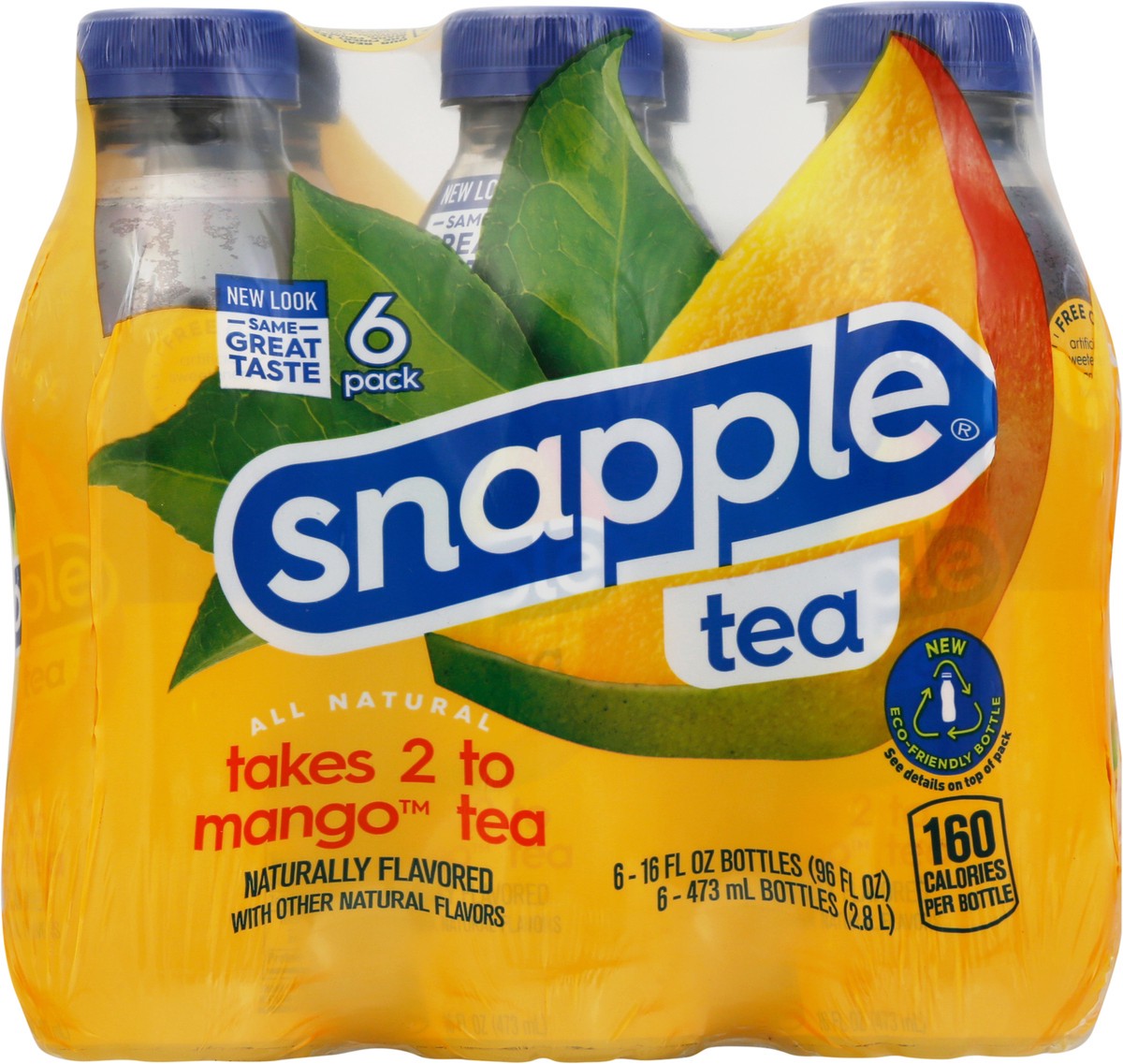 slide 8 of 9, Snapple 6 Pack Takes 2 to Mango Tea 6 - 16 fl oz Bottles - 16 oz, 16 oz