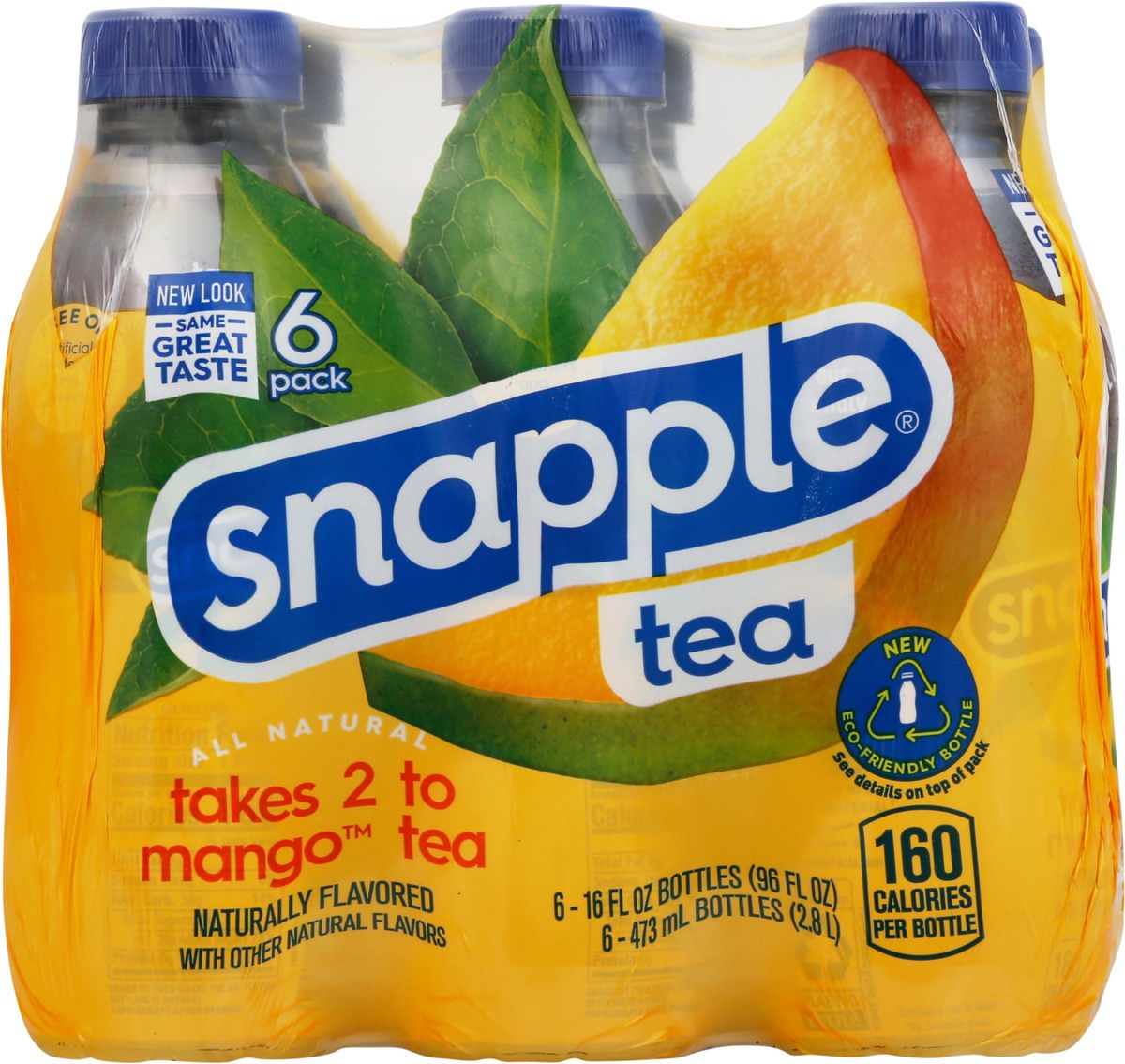 slide 4 of 9, Snapple 6 Pack Takes 2 to Mango Tea 6 - 16 fl oz Bottles - 16 oz, 16 oz